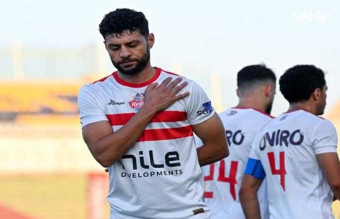 مصطفى شلبي يتقدم للزمالك فى شباك إنيمبا النيجيري بالدقيقة 29