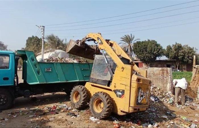 رفع 130 طن مخلفات صلبة بالوحدة المحلية بأبو قرقاص