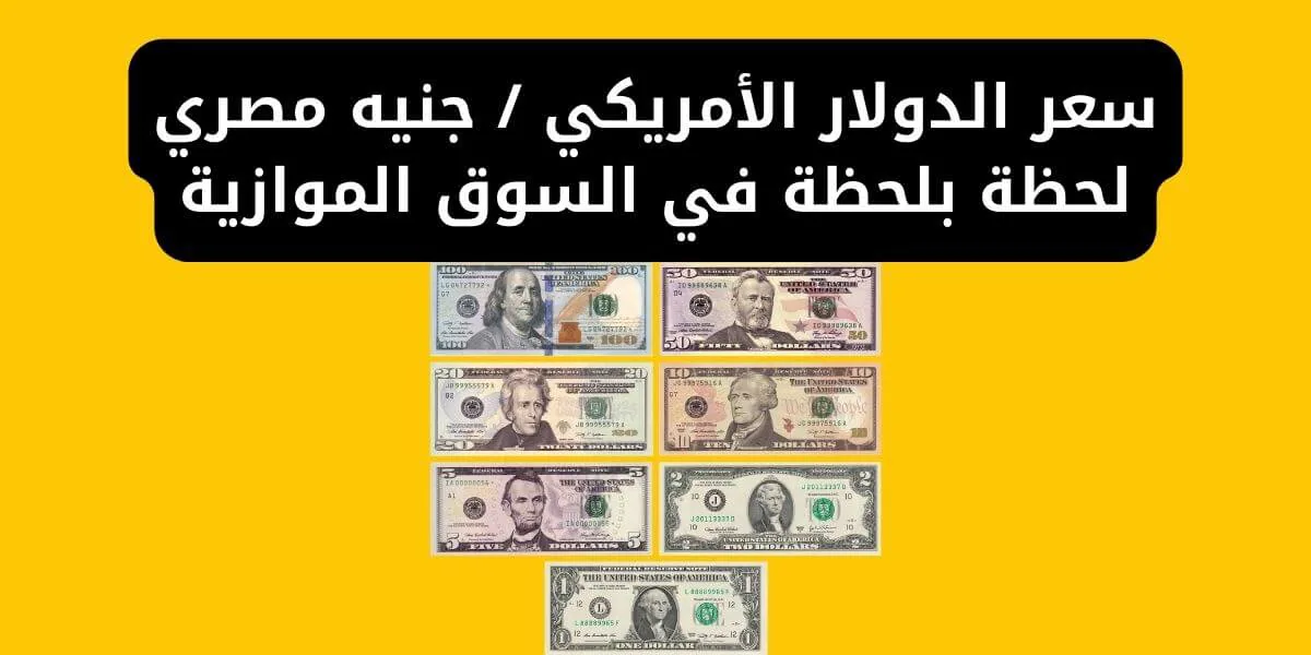 سعر الدولار في السوق السوداء مقابل الجنيه المصري اليوم الأحد الموافق 23 لشهر فبراير 2025