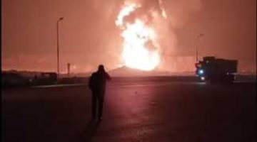السيطرة على حريق حادث كسر خط غاز مدينة السادس من أكتوبر