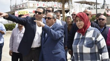 محافظ بورسعيد يتفقد الكورنيش السياحي استعدادا لبدء تطويره