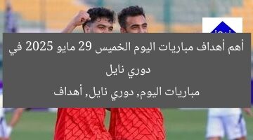 اهداف مباريات يوم الخميس 29 مايو 2025 في دوري نايل