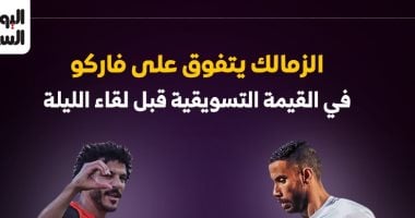 الزمالك يتفوق على فاركو فى القيمة التسويقية قبل لقاء الليلة.. إنفو جراف