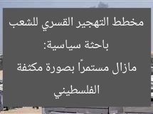 باحثة سياسية: مخطط التهجير القسري للشعب الفلسطيني مازال مستمرًا بصورة مكثفة