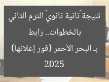 بالخطوات.. رابط نتيجة «تانية ثانوي» الترم الثاني 2025 بـ البحر الأحمر (فور إعلانها)