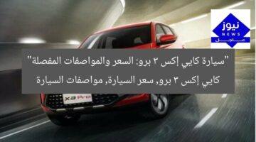 “سيارة كايي إكس 3 برو: السعر والمواصفات المفصلة”  
كايي إكس 3 برو, سعر السيارة, مواصفات السيارة