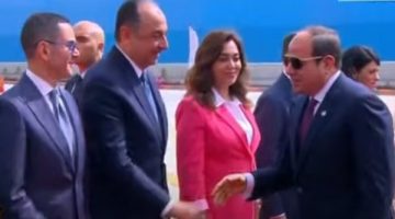 الرئيس السيسي يصل إلى مقر احتفالية عيد العمال