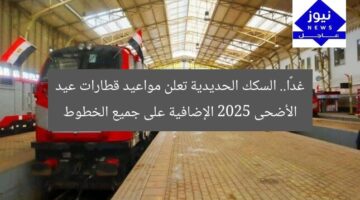 غدًا.. السكك الحديدية تعلن مواعيد قطارات عيد الأضحى 2025 الإضافية على جميع الخطوط