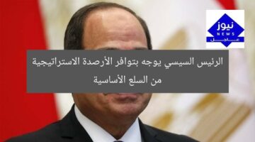 الرئيس السيسي يوجه بتوافر الأرصدة الاستراتيجية من السلع الأساسية