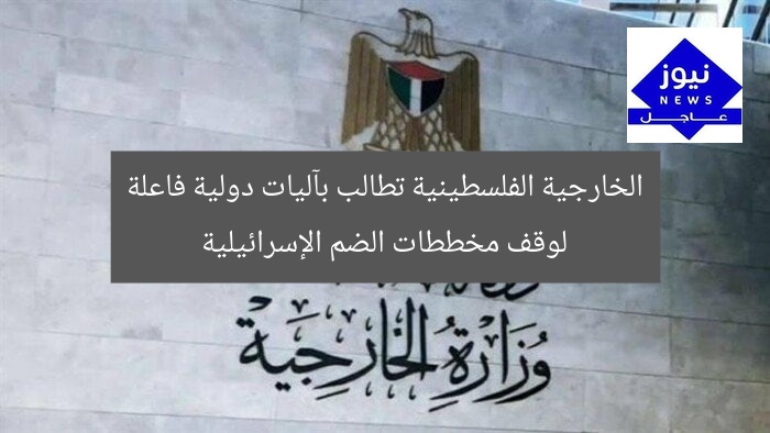 الخارجية الفلسطينية تطالب بآليات دولية فاعلة لوقف مخططات الضم الإسرائيلية