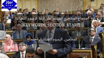 احتجاج المحامين المستمر على أزمة الرسوم القضائية  
[KEYWORDS_SECTION_START]  
المحامين, الرسوم القضائية, احتجاج