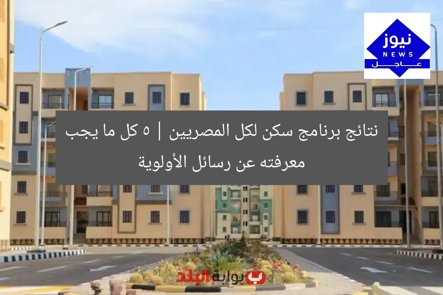 نتائج برنامج سكن لكل المصريين 5 | كل ما يجب معرفته عن رسائل الأولوية