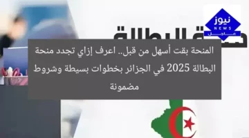 المنحة بقت أسهل من قبل.. اعرف إزاي تجدد منحة البطالة 2025 في الجزائر بخطوات بسيطة وشروط مضمونة