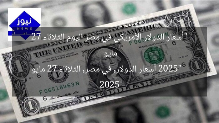 “أسعار الدولار الأمريكي في مصر اليوم الثلاثاء 27 مايو 2025”
أسعار الدولار, في مصر, الثلاثاء 27 مايو 2025