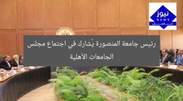 رئيس جامعة المنصورة يُشارك في اجتماع مجلس الجامعات الأهلية