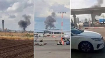 صدمة في إسرائيل.. الصاروخ اليمني يحدث حفرة بعمق 25 مترًا بمطار بن جوريون