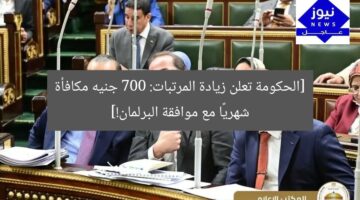 [الحكومة تعلن زيادة المرتبات: 700 جنيه مكافأة شهريًا مع موافقة البرلمان!]