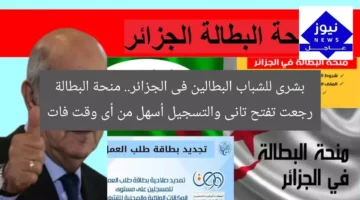 بشرى للشباب البطالين فى الجزائر.. منحة البطالة رجعت تفتح تانى والتسجيل أسهل من أى وقت فات