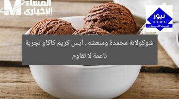 شوكولاتة مجمدة ومنعشه.. آيس كريم كاكاو تجربة ناعمة لا تقاوم