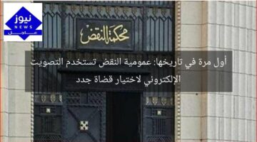 أول مرة في تاريخها: عمومية النقض تستخدم التصويت الإلكتروني لاختيار قضاة جدد