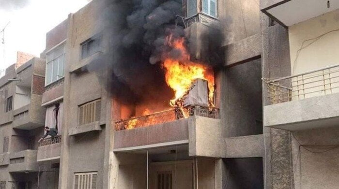وفاة رجل في حريق شقة سكنية بالقليوبية