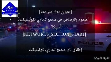 [عنوان معاد صياغته]  
“هجوم بالرصاص في مجمع تجاري بكونيتيكت، أمريكا”  

[KEYWORDS_SECTION_START]  
إطلاق نار, مجمع تجاري, كونيتيكت