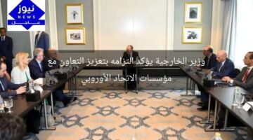 وزير الخارجية يؤكد التزامه بتعزيز التعاون مع مؤسسات الاتحاد الأوروبي