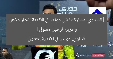 الشناوي: مشاركة في مونديال الأندية إنجاز كبير وحزين لرحيل معلول
