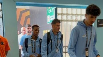 بيراميدز يصل ملعب الدفاع الجوى لمواجهة صن داونز فى نهائى أفريقا.. صور