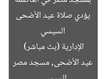 السيسي يؤدي صلاة عيد الأضحى بمسجد مصر في العاصمة الإدارية (بث مباشر)  
السيسي, عيد الأضحى, مسجد مصر