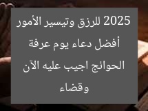 أفضل دعاء يوم عرفة 2025 للرزق وتيسير الأمور وقضاء الحوائج اجيب عليه الآن