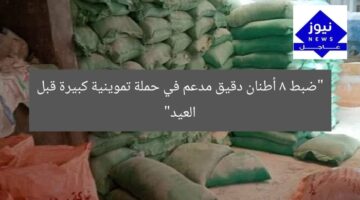 “ضبط 8 أطنان دقيق مدعم في حملة تموينية كبيرة قبل العيد”