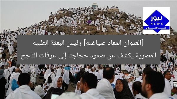 [العنوان المعاد صياغته] رئيس البعثة الطبية المصرية يكشف عن صعود حجاجنا إلى عرفات الناجح