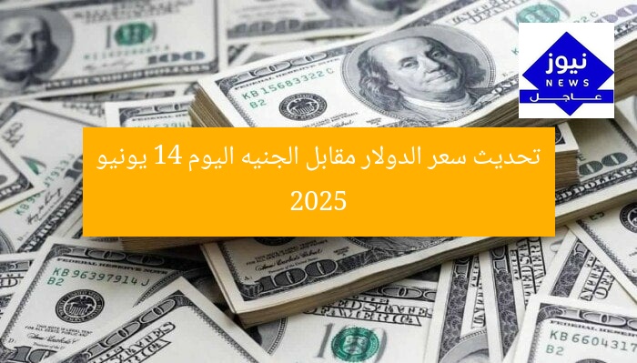تحديث سعر الدولار مقابل الجنيه اليوم 14 يونيو 2025