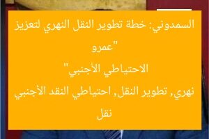 “عمرو السمدوني: خطة تطوير النقل النهري لتعزيز الاحتياطي الأجنبي”  
نقل نهري, تطوير النقل, احتياطي النقد الأجنبي