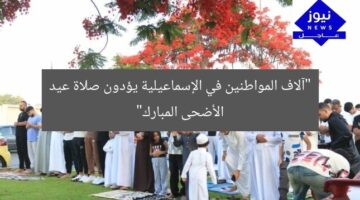 “آلاف المواطنين في الإسماعيلية يؤدون صلاة عيد الأضحى المبارك”