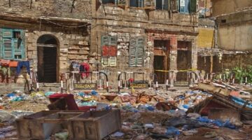 النيابة العامة تُعاين عقار منطقة اللبان المُنهار في الإسكندرية