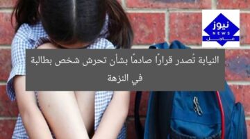 النيابة تُصدر قرارًا صادمًا بشأن تحرش شخص بطالبة في النزهة