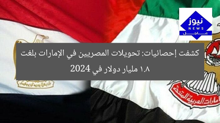 تحويلات المصريين في الإمارات تصل إلى 1.8 مليار دولار في 2024