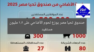 صندوق تحيا مصر: توزيع لحوم الأضاحي على 1.5 مليون مستفيد