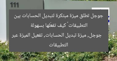 جوجل تطلق ميزة مبتكرة لتبديل الحسابات بين التطبيقات – كيف تفعّلها بسهولة  
جوجل, ميزة تبديل الحسابات, تفعيل الميزة عبر التطبيقات