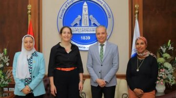 عميد هندسة عين شمس يستقبل مساعد نائب رئيس جامعة بنسلفانيا
