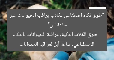 “طوق ذكاء اصطناعي للكلاب يراقب الحيوانات عبر ساعة آبل”
طوق الكلاب الذكية, مراقبة الحيوانات بالذكاء الاصطناعي, ساعة آبل لمراقبة الحيوانات