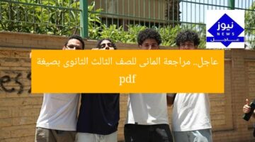 عاجل.. مراجعة المانى للصف الثالث الثانوى بصيغة pdf