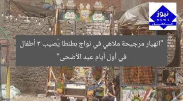 “انهيار مرجيحة ملاهي في نواج بطنطا يُصيب 3 أطفال في أول أيام عيد الأضحى”