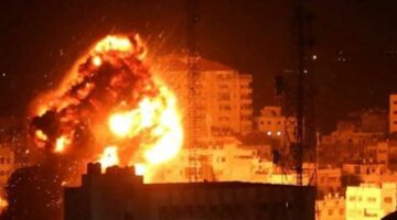 قصف إسرائيل لـ جباليا البلد والنزلة وحي الصبرة في قطاع غزة