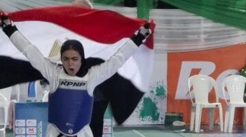 لى لى عبداللطيف تتوج بذهبية أفريقيا لوزن 47 كجم في التايكوندو بنيجيريا