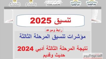 تنسيق المرحلة الثالثة 2025 أدبي.. كليات ومعاهد متاحة والحد الأدنى 2024 (رابط وموعد)