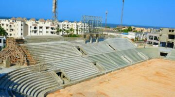 مشروع استاد المصري الجديد.. إنجاز الهيكل الخرساني للمدرجات و المنحدرات بنسبة 100%