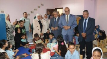 احتفالا بالعيد القومي الـ157.. محافظ القليوبية يفتتح مكتبة مصر العامة بشبين القناطر